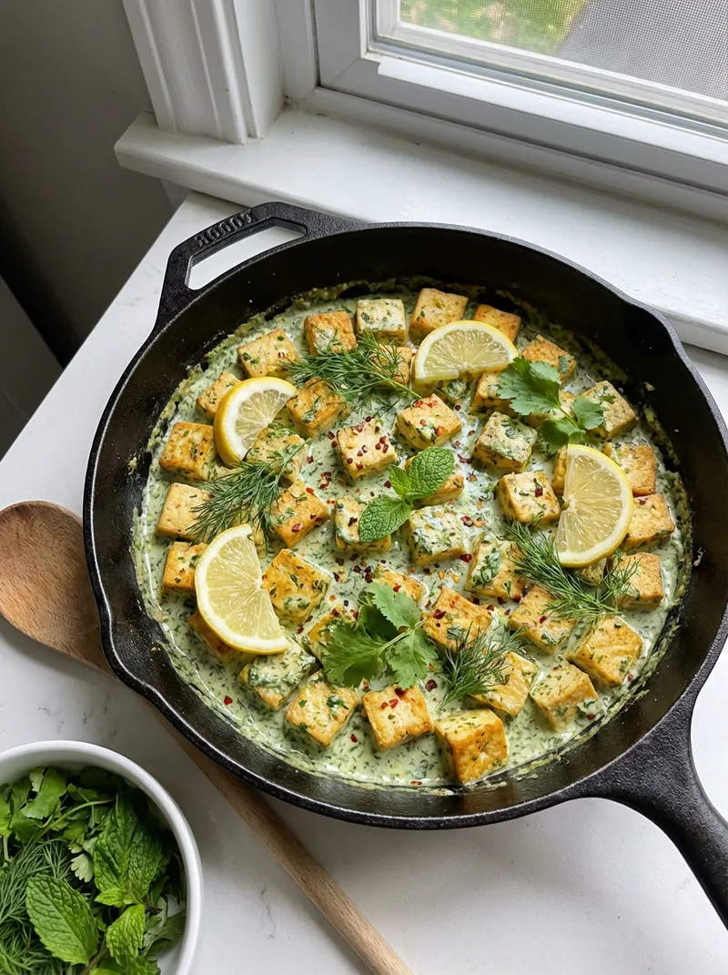 Herbed Yogurt Tofu Skillet