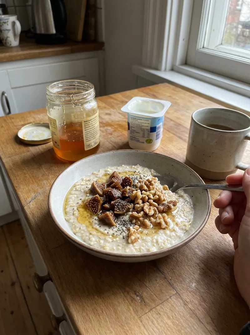 Honey Fig Walnut Oats
