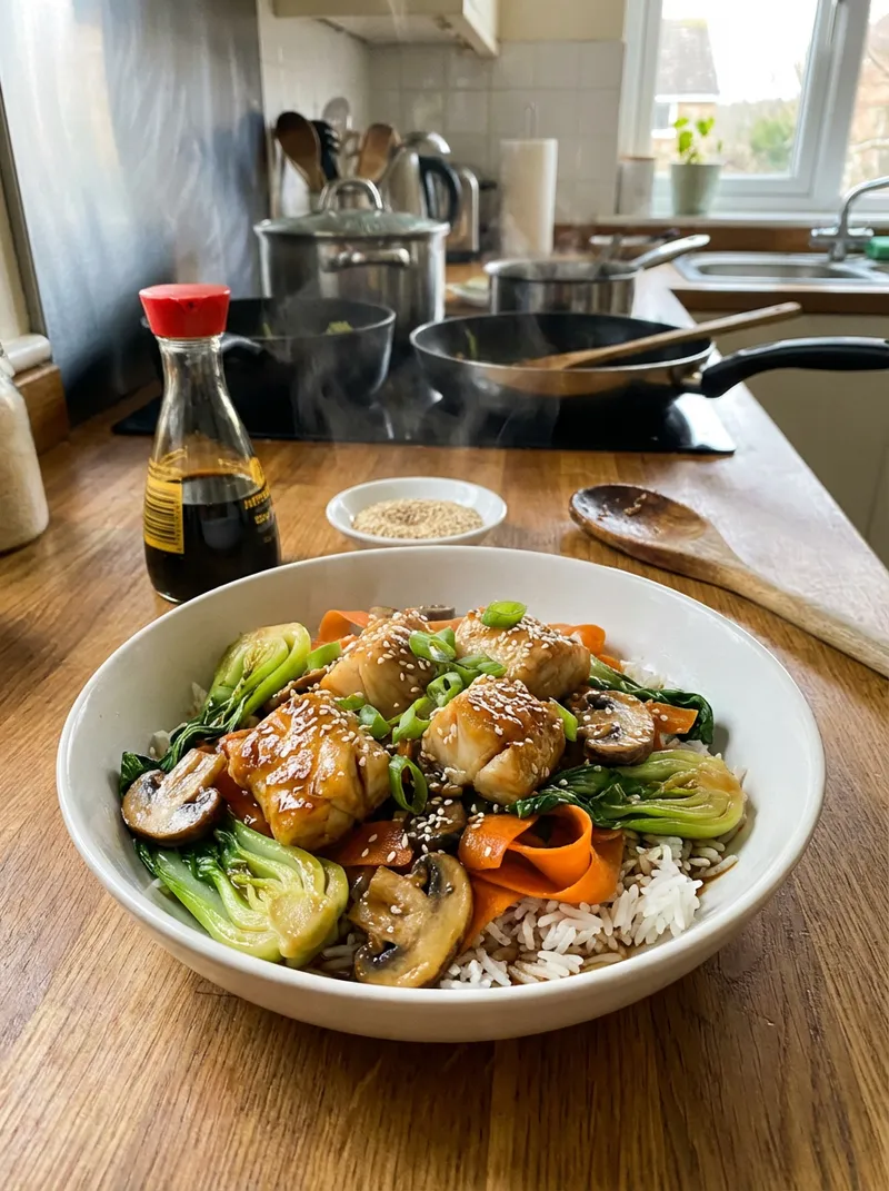 Honey Soy Cod Stir-Fry
