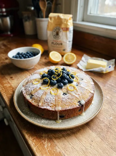 Lemon Blueberry Yogurt Cake