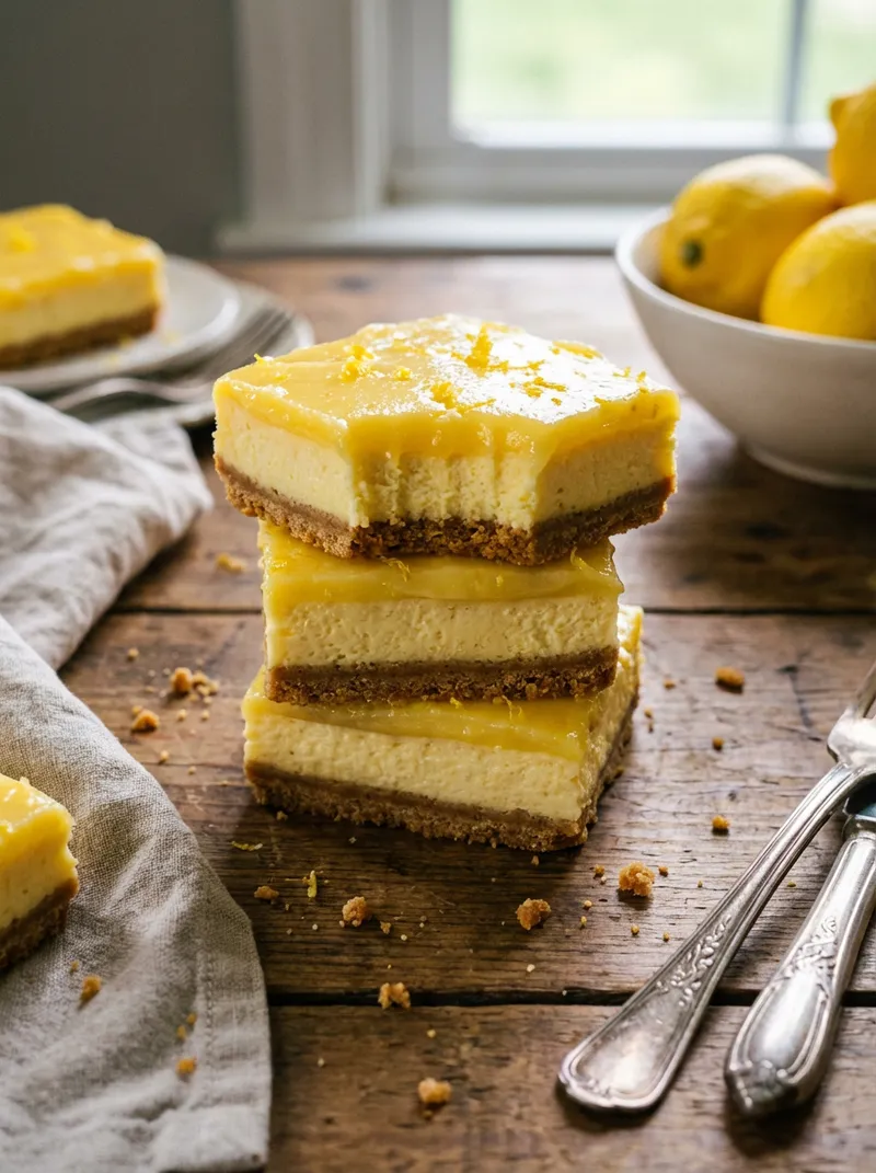 Lemon Cheesecake Icebox Bars