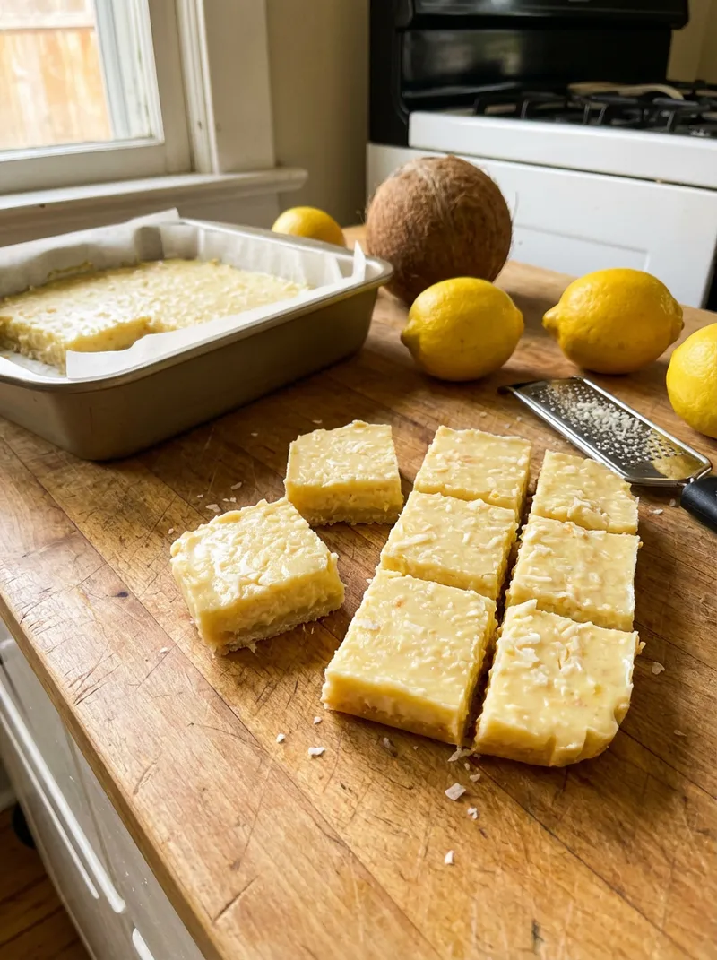 Lemon Coconut Freezer Bars