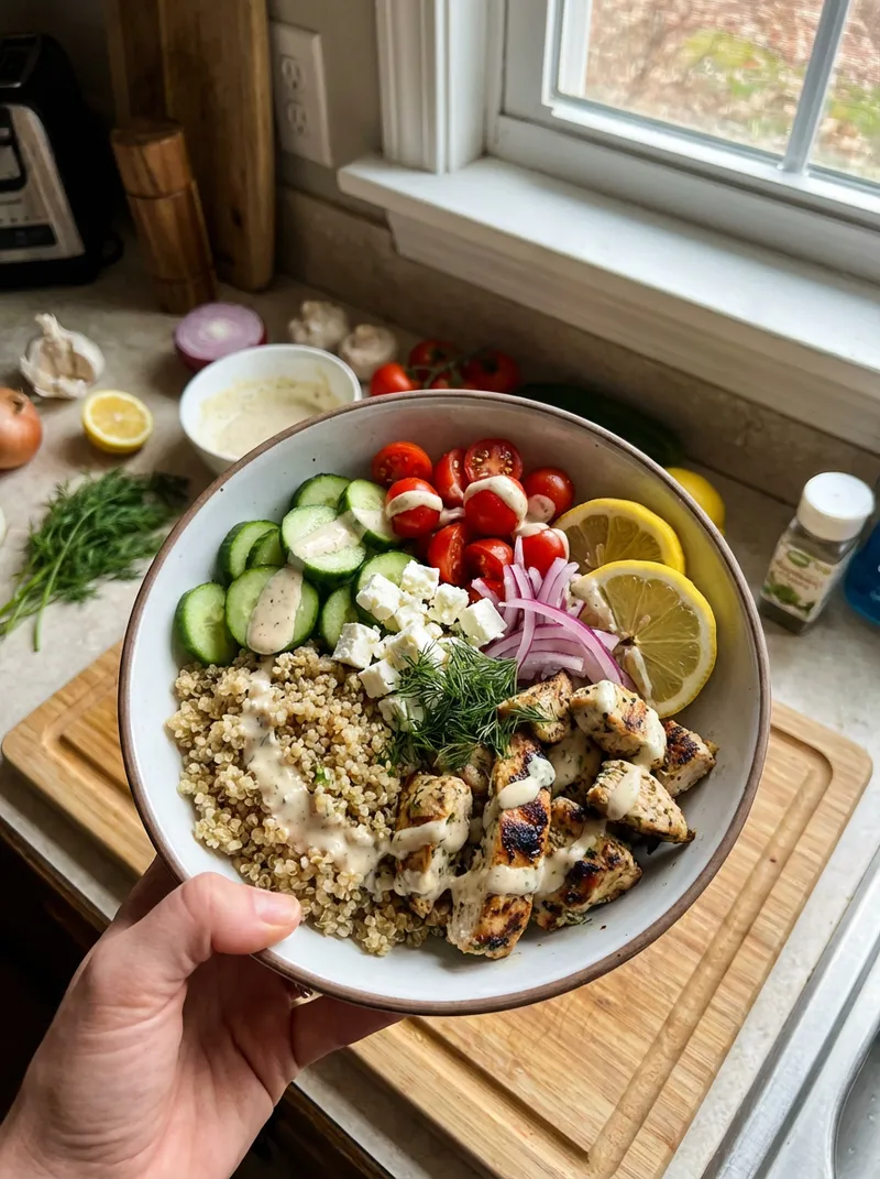 Lemon Dill Chicken Bowls