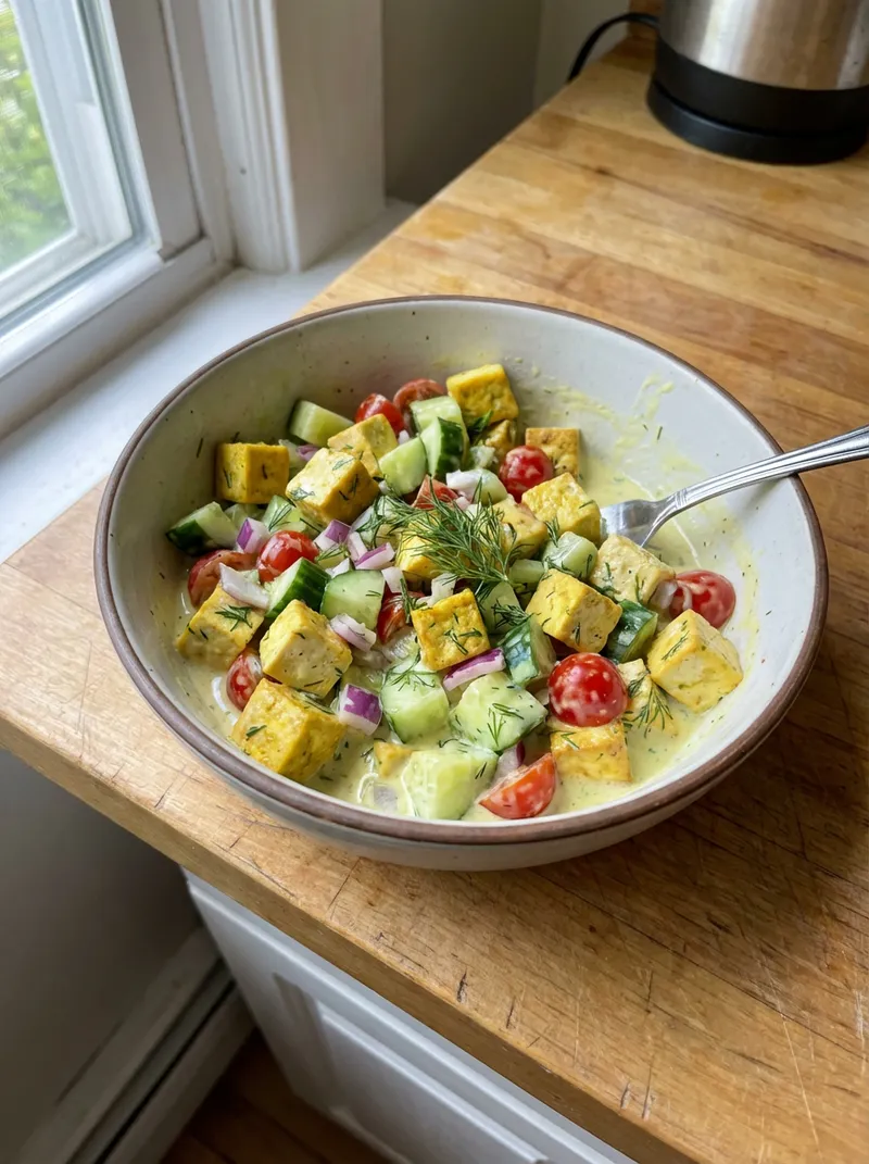 Lemon Dill Tofu Salad