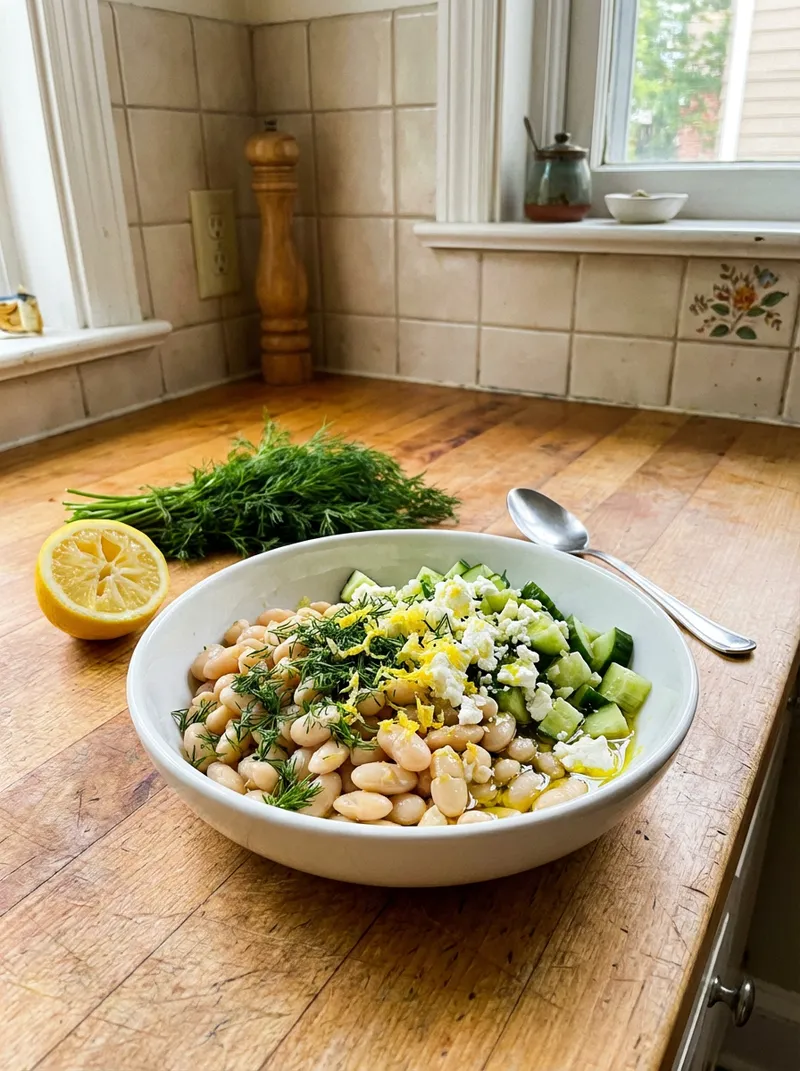 Lemon Dill White Bean Bowls