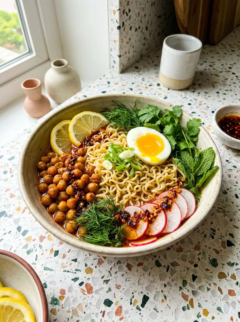 Lemon Herb Chickpea Ramen