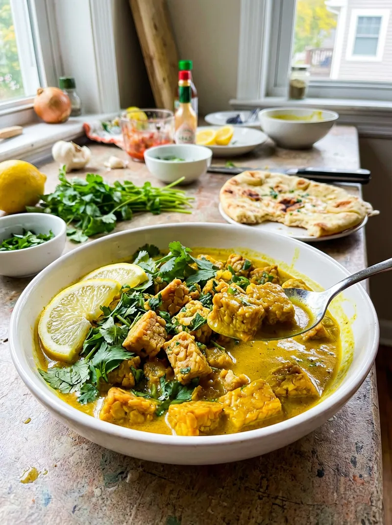 Lemon Herb Tempeh Curry