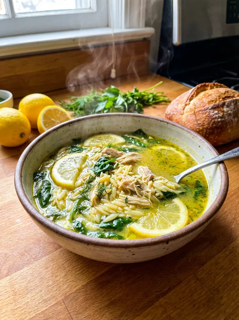 Lemon Orzo Chicken Soup
