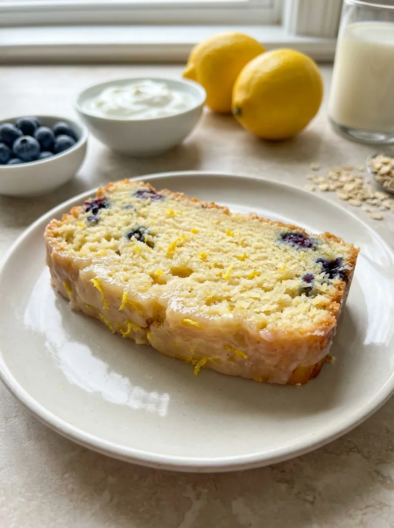Lemon Protein Loaf Slice