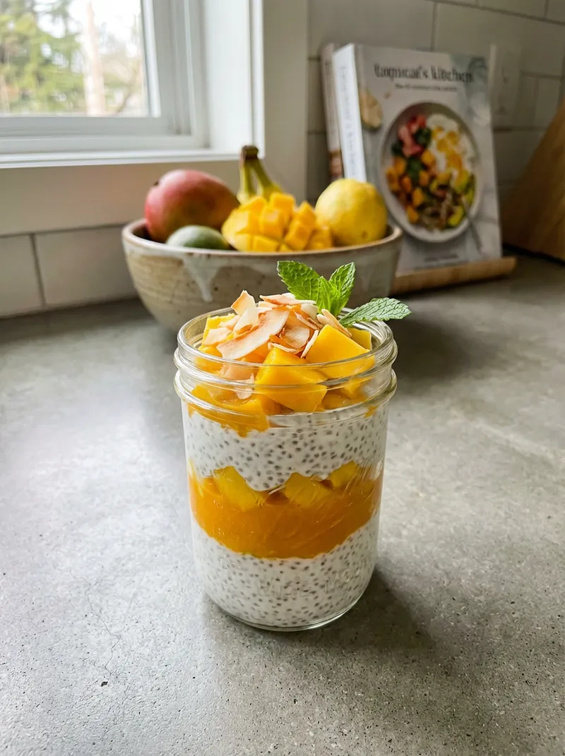 Mango Coconut Chia Pudding
