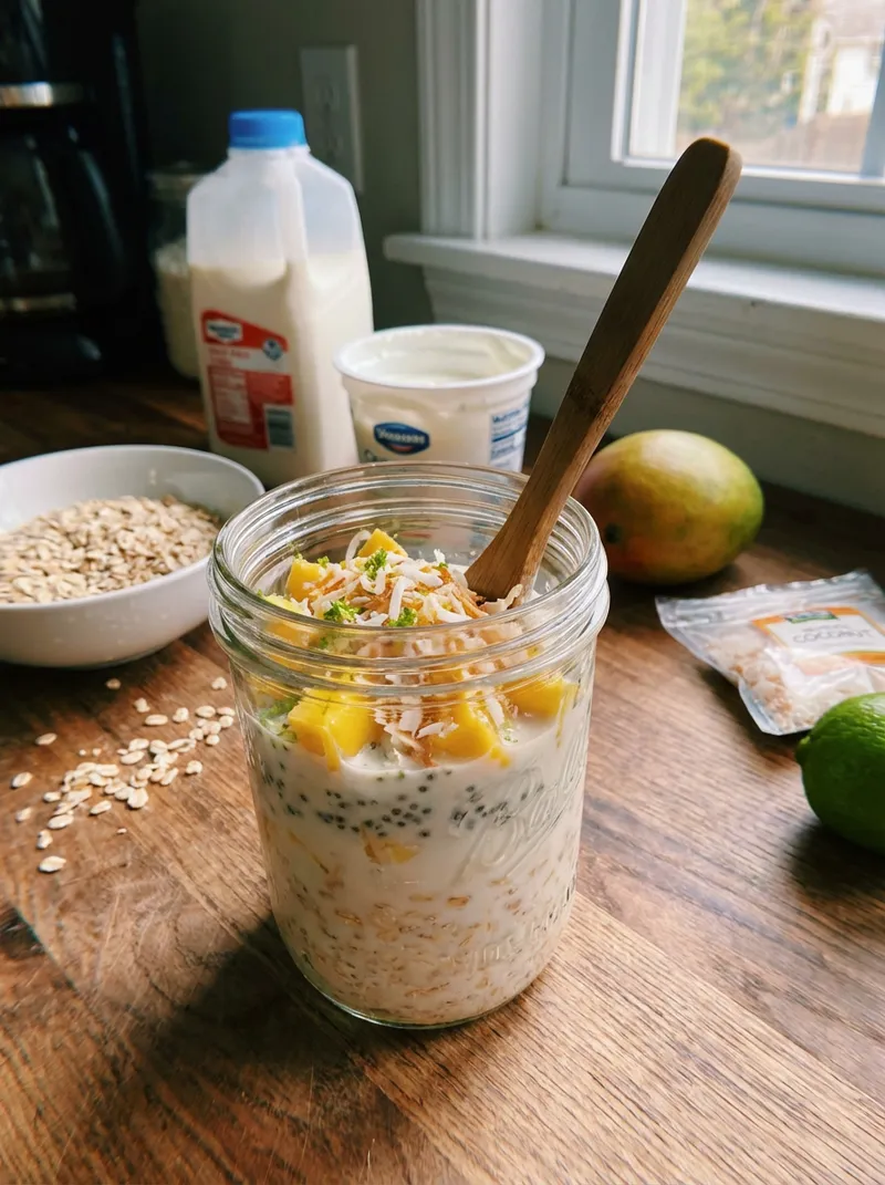 Mango Coconut Overnight Oats