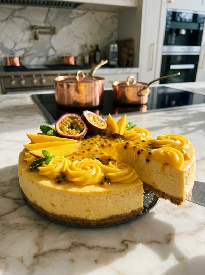 Mango Passionfruit Cheesecake