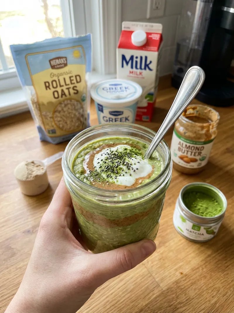 Matcha Vanilla Overnight Oats
