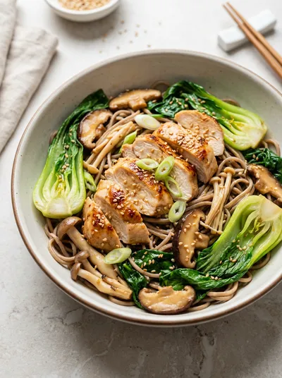Miso Chicken Mushroom Stir-Fry