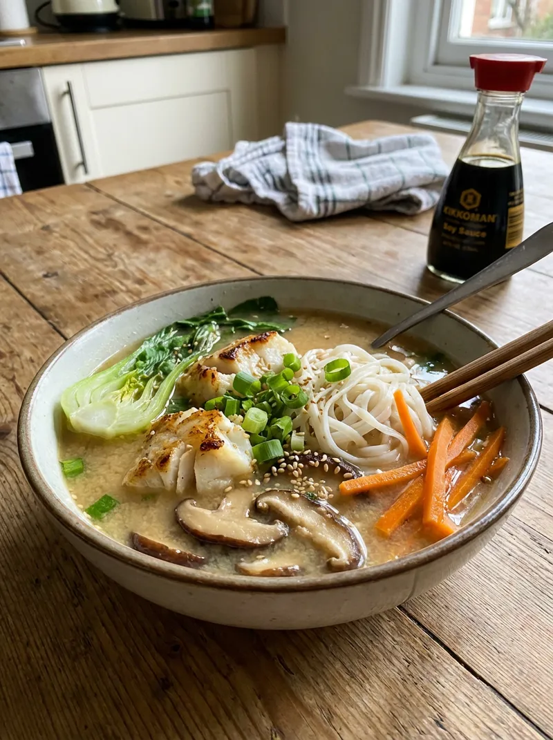 Miso Cod Noodle Soup