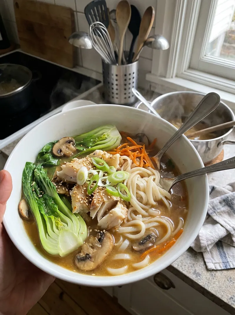 Miso Cod Rice Noodles