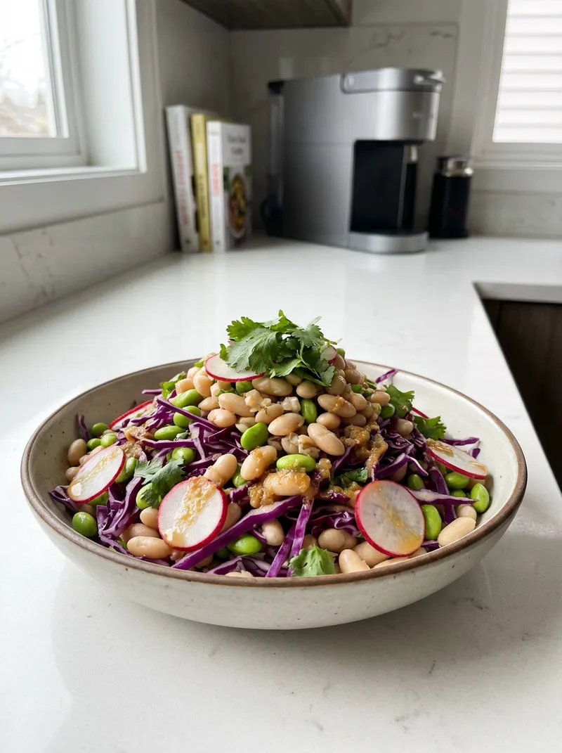 Miso Ginger White Bean Salad