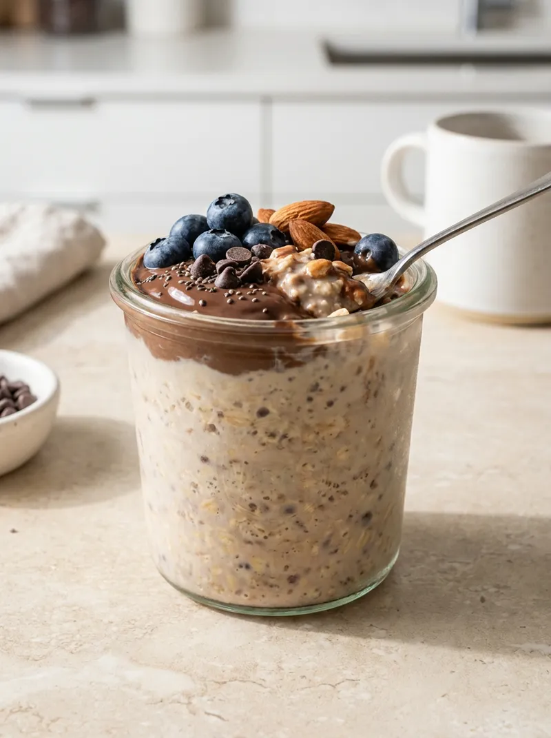 Mocha Protein Overnight Oats