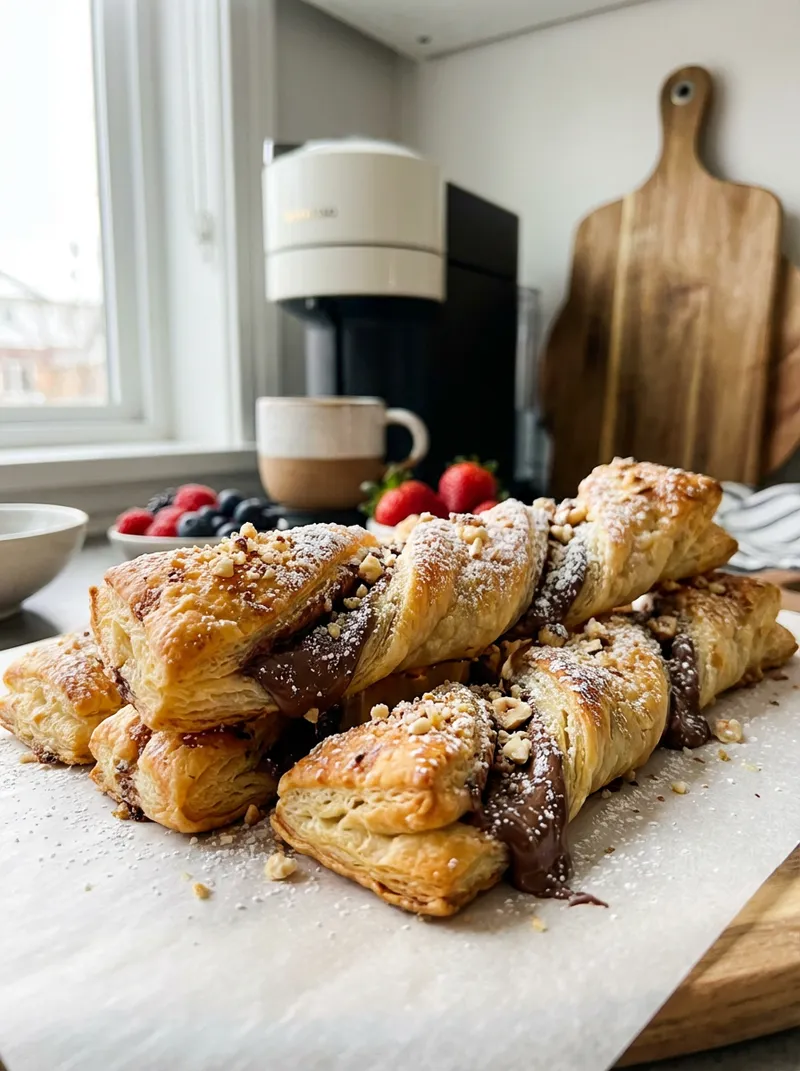 Nutella Puff Pastry Twists