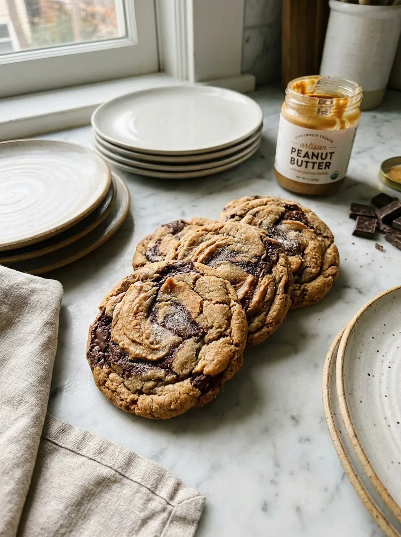 Peanut Butter Swirl Cookies