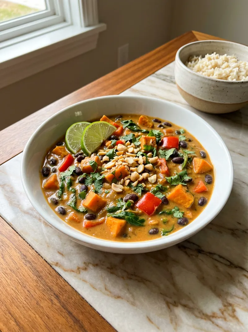 Peanut Lime Black Bean Curry