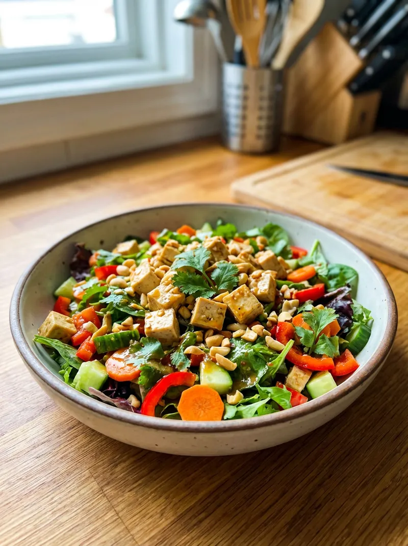 Peanut Lime Tofu Salad