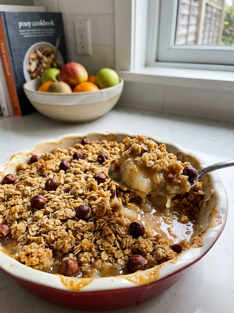 Pear Hazelnut Crumble