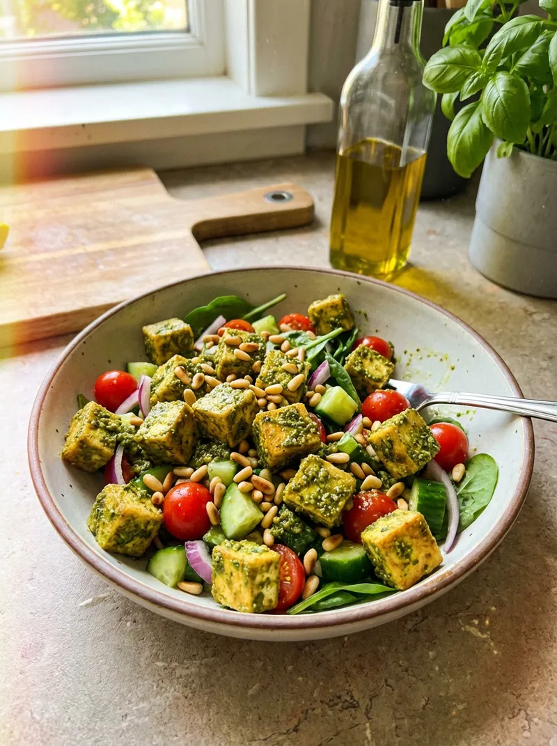 Pesto Tofu Salad