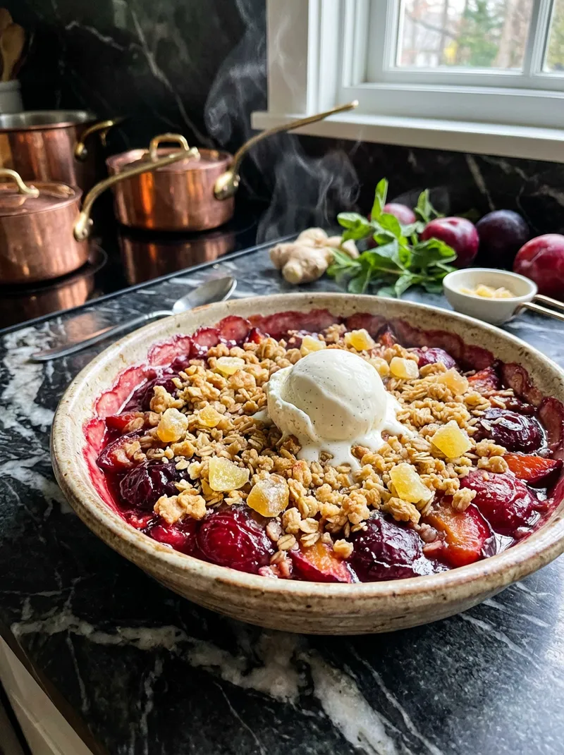 Plum Ginger Crisp