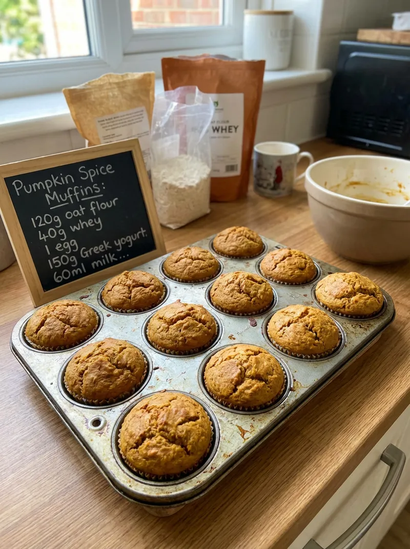 Pumpkin Spice Protein Muffins