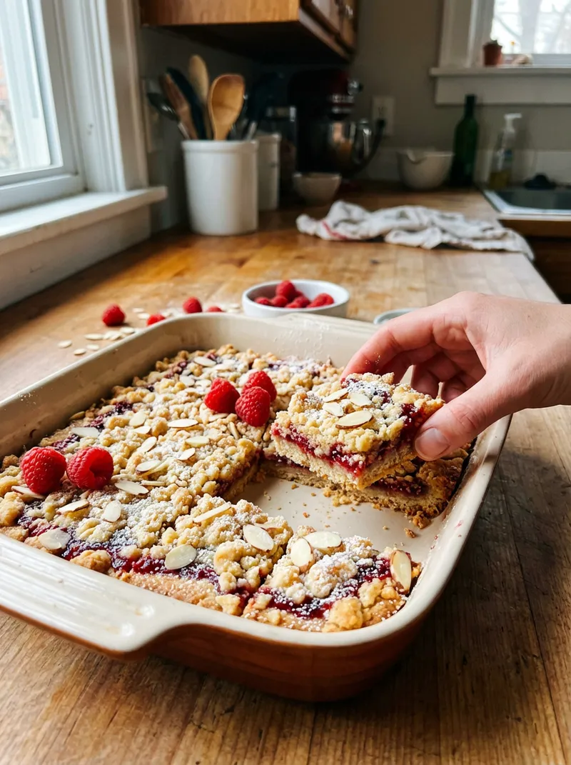 Raspberry Almond Bars