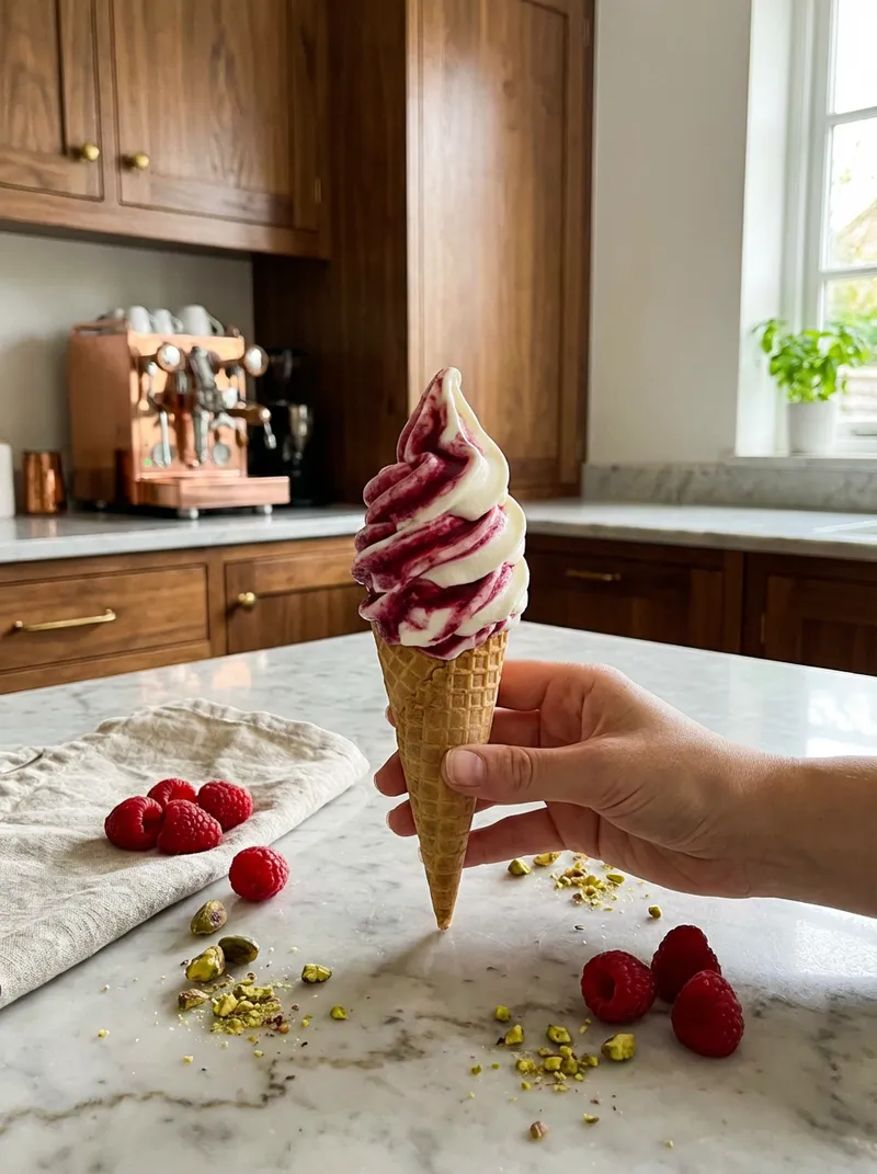 Raspberry Ripple Frozen Yogurt
