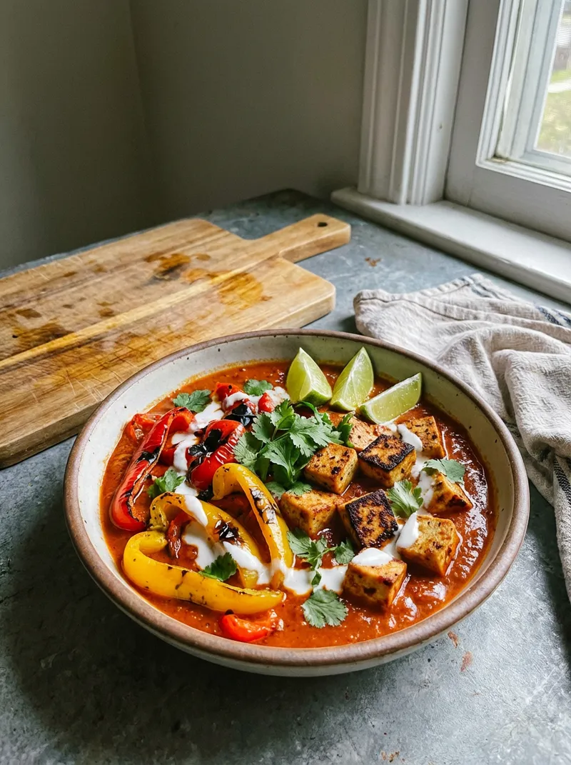 Roasted Pepper Tofu Curry