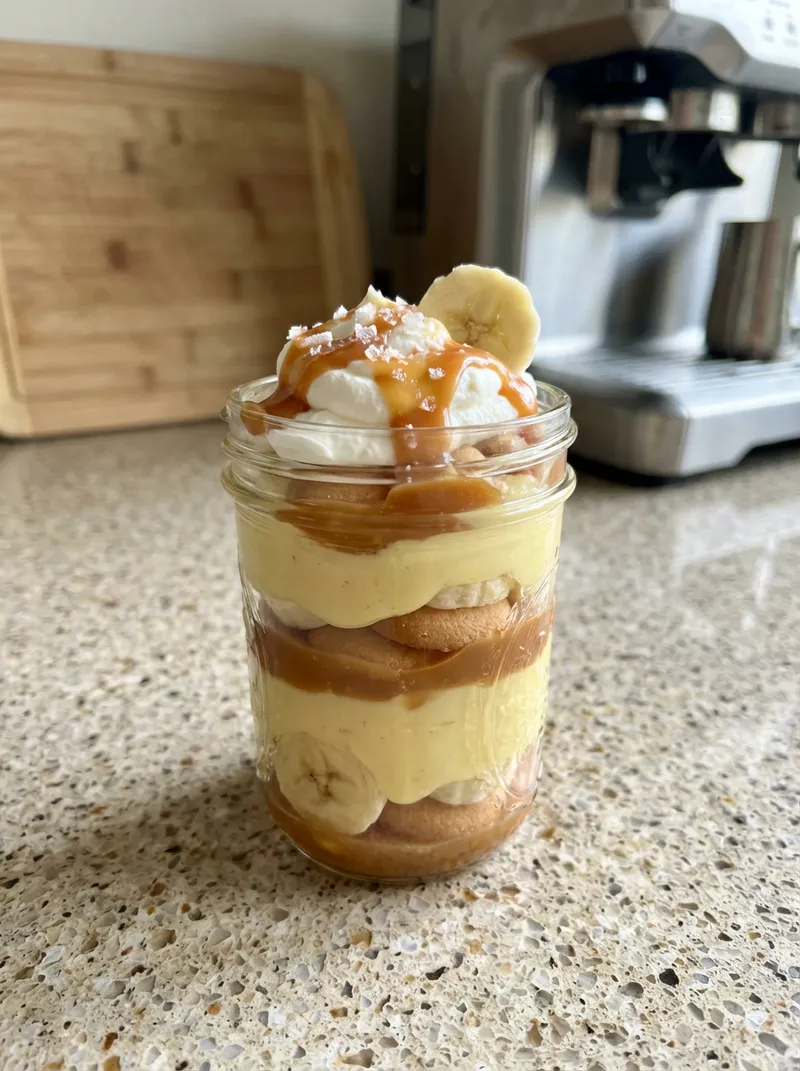 Salted Caramel Banana Pudding
