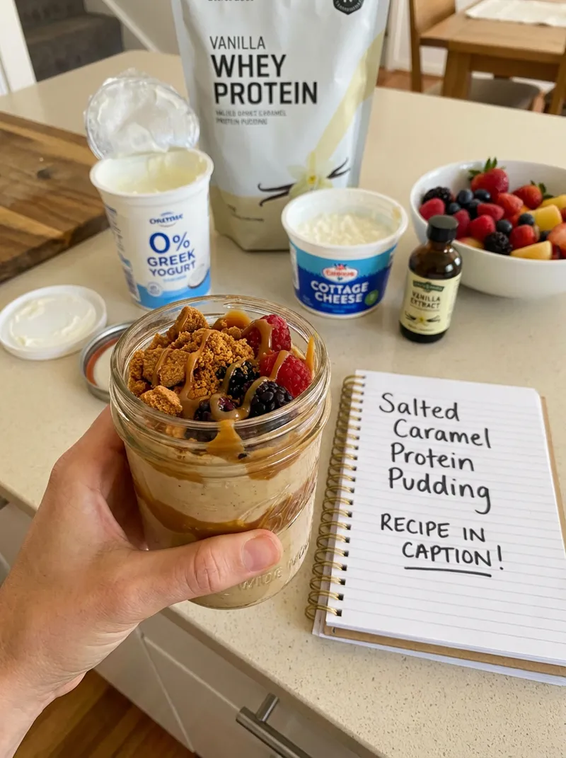 Salted Caramel Protein Pudding
