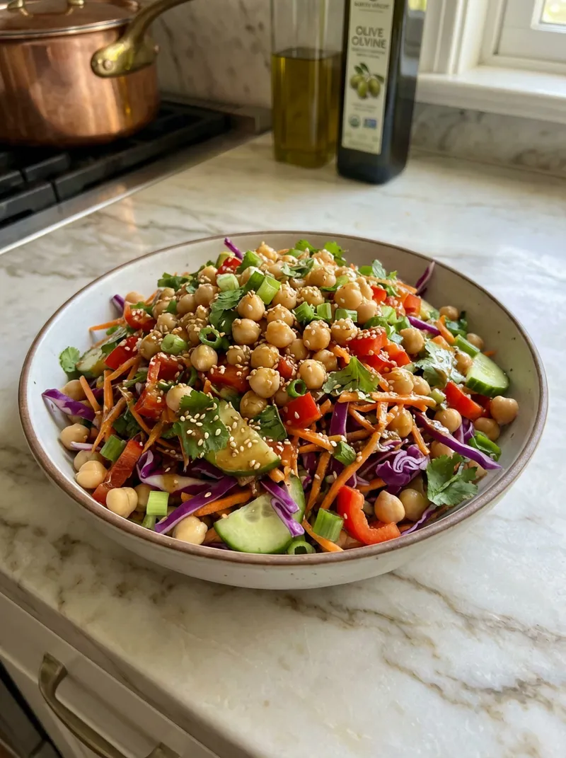 Sesame Ginger Chickpea Salad