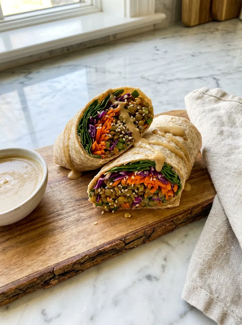 Sesame Ginger Lentil Wraps