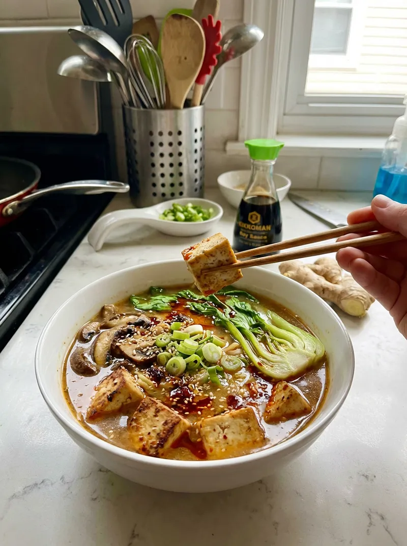 Sesame Ginger Tofu Soup