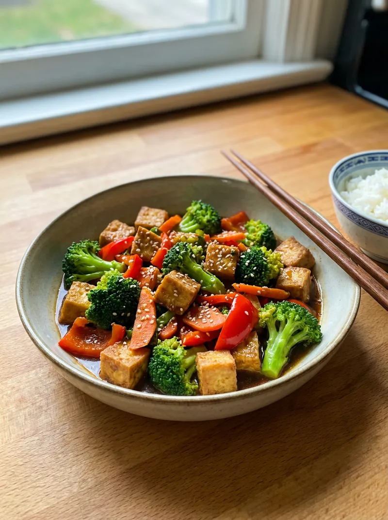 Sesame Tofu Broccoli Stir-Fry