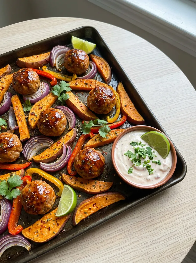 Sheet-Pan Chipotle Turkey Meatballs