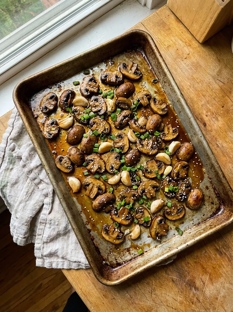 Sheet Pan Garlic Soy Mushroom