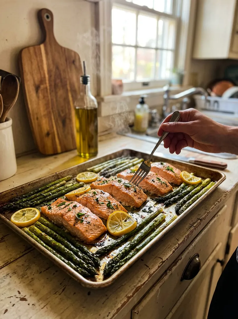Sheet Pan Lemon Salmon and Asparagus