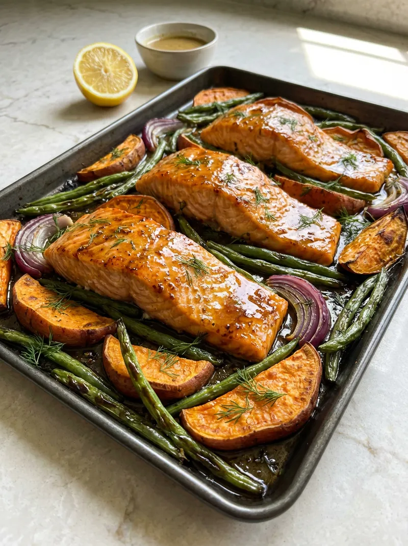 Sheet-Pan Maple Mustard Salmon
