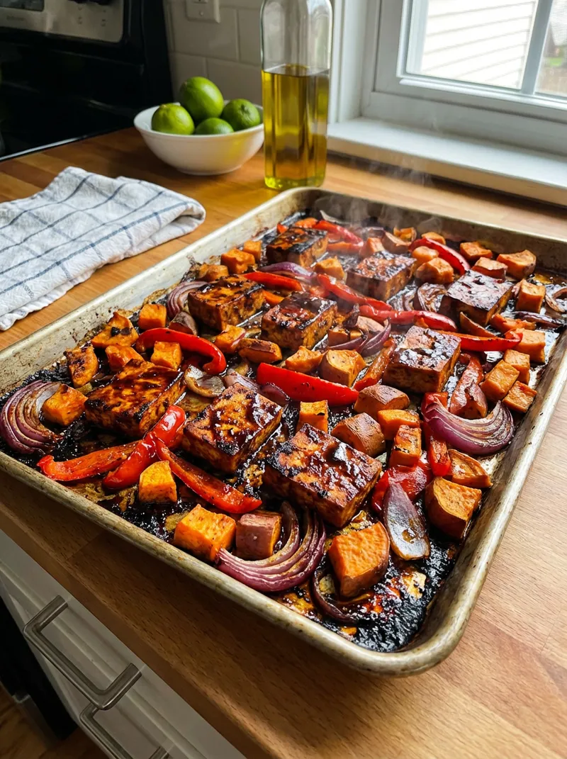 Sheet Pan Smoky Chipotle Tofu