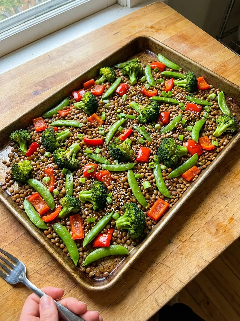 Sheet Pan Teriyaki Lentil