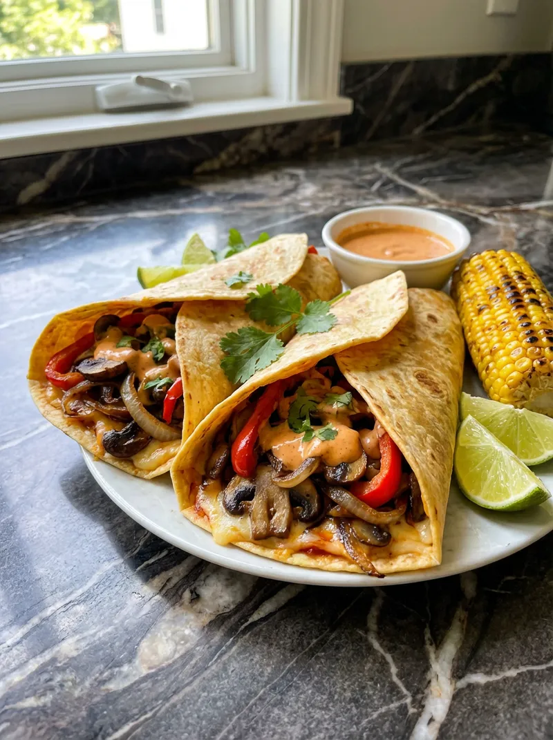 Smoky Chipotle Mushroom Wraps