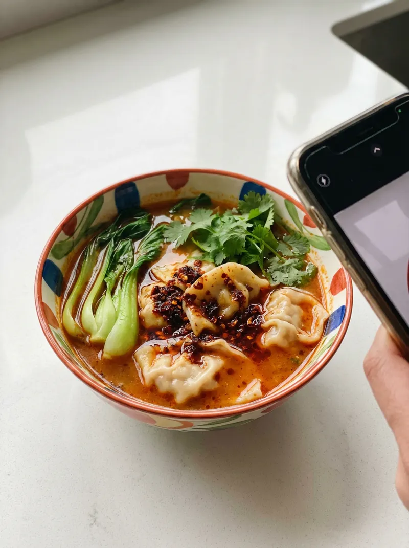 Spicy Dumpling Broth Bowl