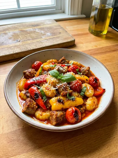 Spicy Sausage Pepper Gnocchi