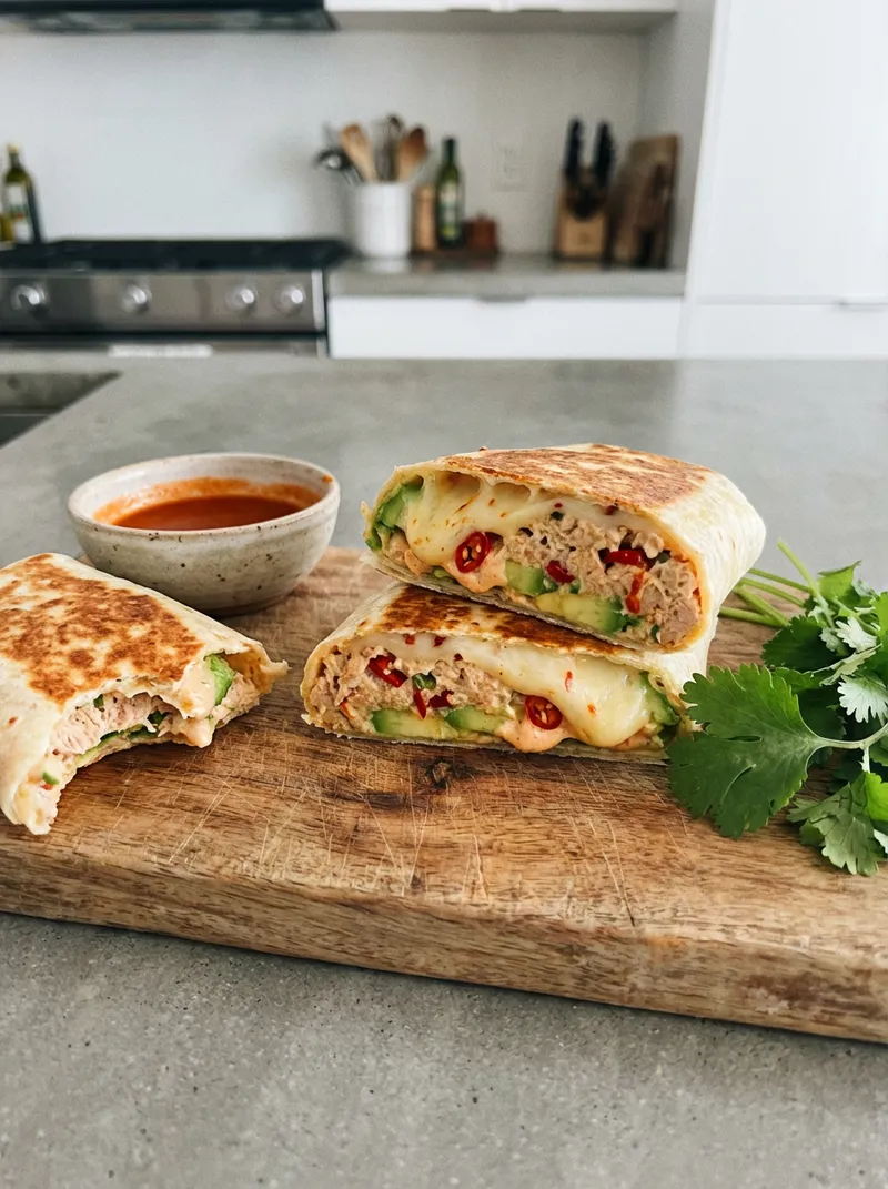 Spicy Tuna Melt Wraps