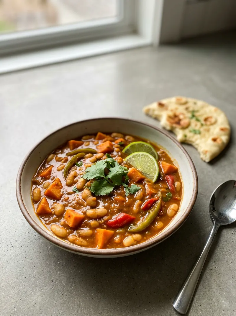 Sticky Chili White Bean Curry